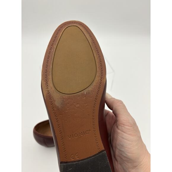 Vionic Evie Loafers Brown Leather Size 8 Arch Support Orthotic Comfort Loafer - Picture 12 of 16